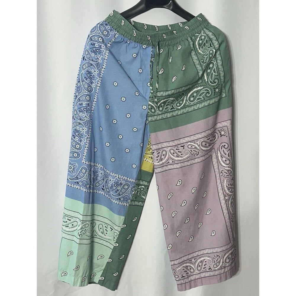 Weekend Max Mara Multicolor Bandana Paisley Print Wide Leg Pants Size 10 / 44